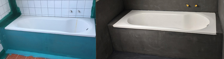 rénovation salle de bain béton ciré carrelage